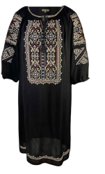 Rochie dama casual RCFSA negru/bej marimea 2XL 