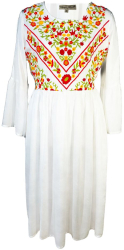 Rochie dama casual RD2 alb/portocaliu marimea XL 