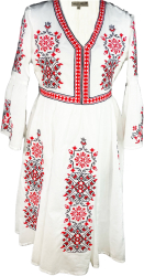 Rochie dama casual RD2 Dacali alb/negru marimea M 