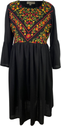 Rochie dama casual RD2 negru/portocaliu marimea S 
