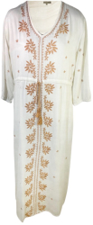 Rochie dama casual RL24 alb crystal/crem marimea XL 