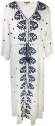 Rochie dama casual RL24 alb/gri marimea 2XL 
