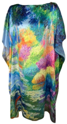 Rochie tip poncho dama L Dacali mov/verde one size 