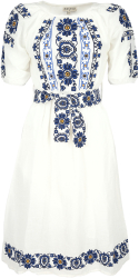 Rochie traditionala dama R 601A marime 3XL alb 