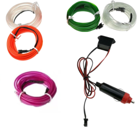 Banda neon auto flexibila 12V LED 2m diverse culori 
