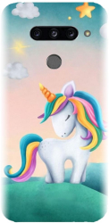 Husa din silicon compatibila cu Lg V40 ThinQ - model Magic Unicorn 