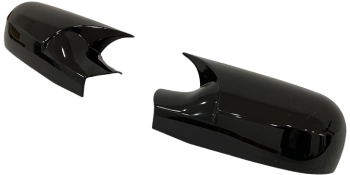 Set Capace Oglinzi Tip Batman Compatibile cu Renault Scenic 2004-2009 Culoare Negru Lucios 