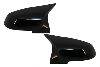 Set Capace Oglinzi Tip Batman Compatibile cu Volkswagen Bora 1998 - 2005 Culoare Negru Lucios 