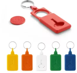 Breloc in forma de moneda pentru carucior de supermarket 