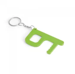 Breloc multifunctional deschidere usi verde 38 x 69 x 5 mm model simplu 