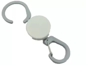 Carlig cu Carabina din Plastic Rotativa 13 cm Alb/Gri 