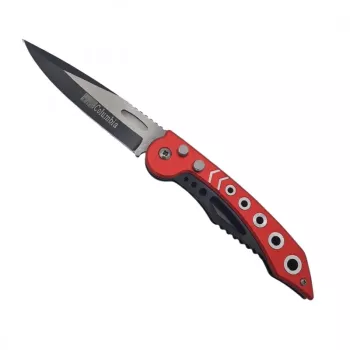 Cutit briceag automat cu buton Dalimag 21 cm rosu cutie 