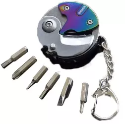 Cutit mini breloc multifunctional surubelnite din otel inoxidabil cutit pliabil fade 