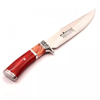 Cutit Vanatoare cu Maner de Lemn si Metal Husa Material Textil Otel 27 cm Dalimag 