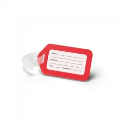 Eticheta identificare bagaje antifurt 87 x 50 x 4 mm rosu 
