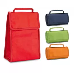 Geanta termoizolanta pliabila din material non-woven 3L Rosu Albastru Verde 