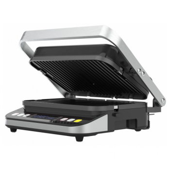 Gratar electric 3in1 AENO EG1 AEG0001 2000W display LED desfasurare 180 grade Timer Acoperire antiaderenta Inox