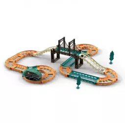 Jucarie de constructie masini cu dinozaur electric circuit de curse pentru copii 60 cm 