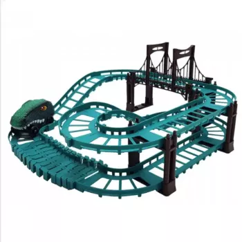 Jucarie dino truck masini cu dinozaur electric circuit de curse pentru copii 