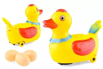 Jucarie interactiva bebelusi Rata cu oua Galben 3 ani+ 16 cm 