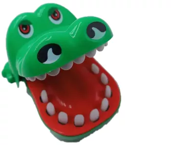 Jucarie Interactiva Model Crocodil la Dentist Plastic 13 cm Verde 