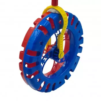 Jucarie interactiva roata zornaitoare 20 x 40 cm rosu/albastru 