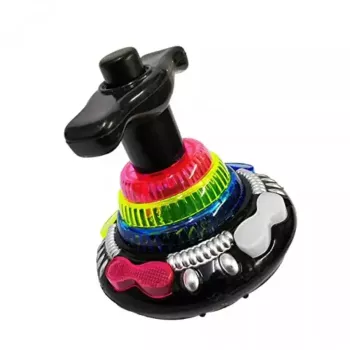 Jucarie Titirez Automat Model top toy Muzica Joc de Lumini Negru 