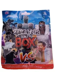 Plic Skibidi Toilet Beat Box cu Figurina si Cartonase Surpriza 9 cm 