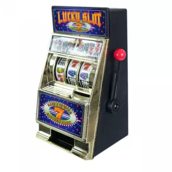 Pusculita Haioasa tip Mini Slot Machine Cazino Joc de Noroc cu Monede BAR 777