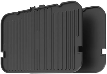 Set 2 farfurii de rezerva pentru gratar AENO AEGP1 Compatibil cu AENO EG1/EG5 23.4x29 cm Striat Plat Acoperire antiaderenta Negru