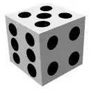 Set de 10 Zaruri Albe cu Puncte Negre 7 mm Dalimag 