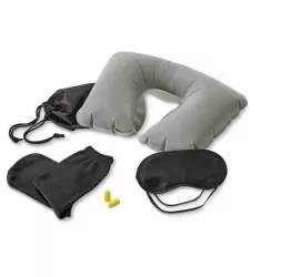 Set de calatorie perna gat masca ochi dopuri urechi sosete 