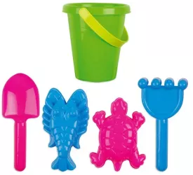Set Jucarii Plaja si Nisip Galetusa Lopatica Grebla Forme Animalute Multicolor 