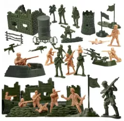 Set militar 60 soldati accesorii 5 cm 