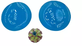 Set Minge cu Ventuze Palete Pentru Prins Mingea Albastra 15 cm