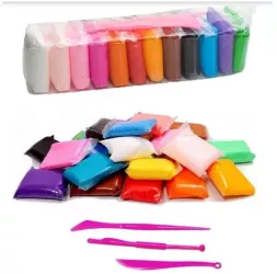 Set plastilina accesorii 12 culori model simplu 