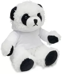Ursulet Panda de Plus cu Hanorac Alb 10X13X12 cm