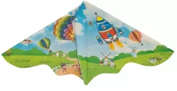 Zmeu multicolor model balon cu aer cald tip deltaplan 100 x 120cm 