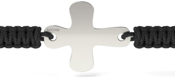 Bratara din argint cu snur model Ortodox 03 