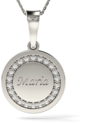 Colier din argint model Magic Coin Cristale 