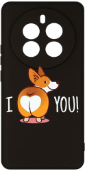 Husa BestCase Compatibila cu Realme 12 Pro Sweet doggy Emoji SLIM 1.2MM Microfibra Negru PB 593 