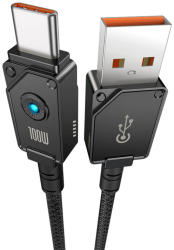 Cablu alimentare si date Baseus Unbreakable Fast Charging Data Cable pentru smartphone USB la USB Type-C 100W 1m braided aliaj zinc negru cabluri componente
