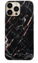 Husa Burga Dual Layer Rose Gold Marble compatibila cu iPhone 13 Pro 