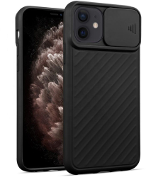 Husa Just Must Camo compatibila cu iPhone 12 Mini Black 