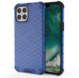 Husa Lemontti Honeycomb compatibila cu iPhone 12 Pro Max Blue 