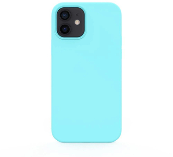 Husa Lemontti Liquid Silicon compatibila cu iPhone 12 Mini Tiffany Blue 