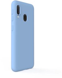 Husa Lemontti Silicon Soft Slim compatibila cu Samsung Galaxy A20e Light Blue 