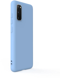 Husa Lemontti Silicon Soft Slim compatibila cu Samsung Galaxy S20 Light Blue 