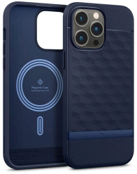 Husa Spigen Caseology Parallax MagSafe compatibila cu iPhone 14 Pro Midnight Blue 