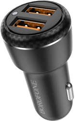 Incarcator Auto Borofone BZ17 Core Dual USB Black QC 3.0 18W